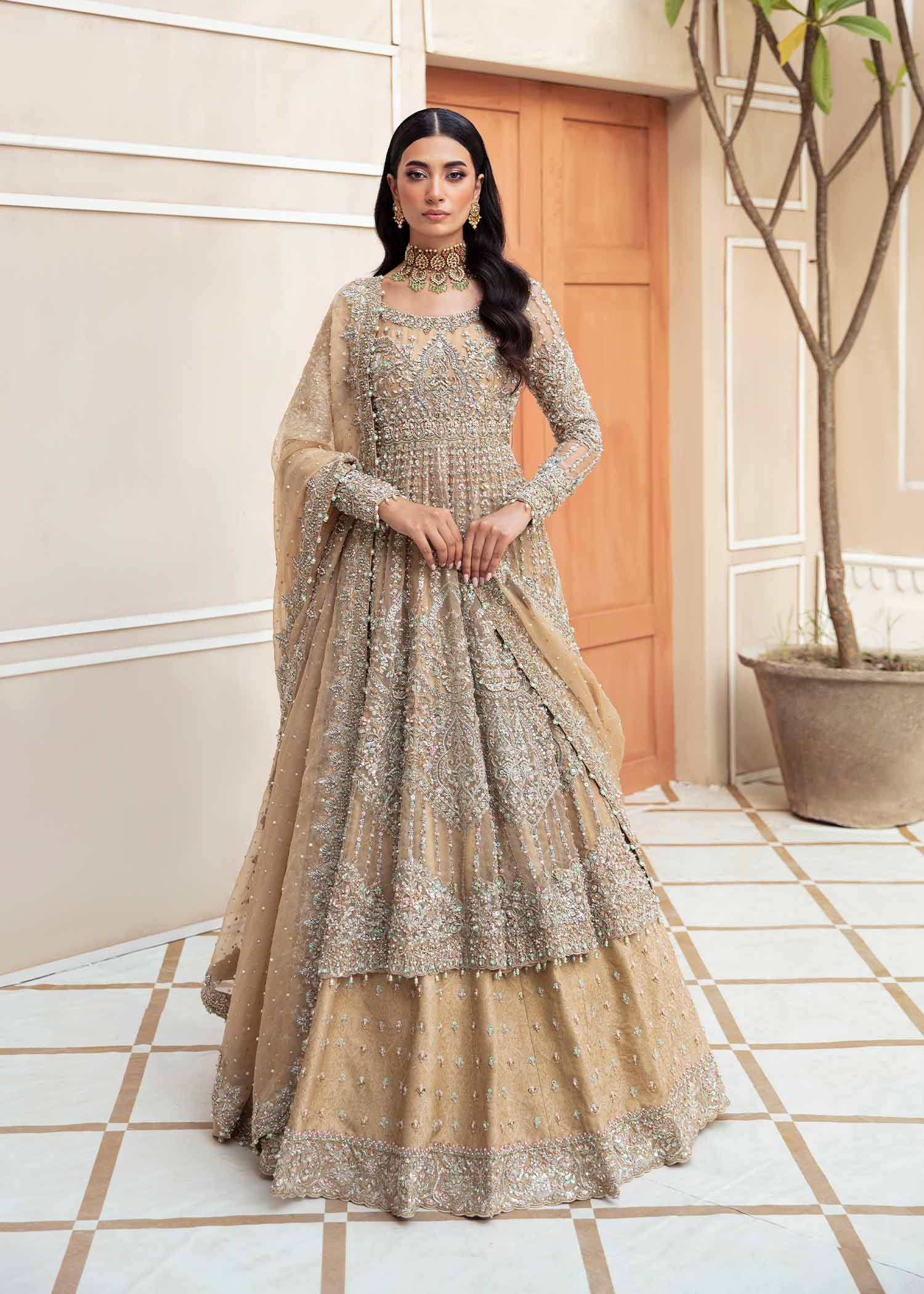 Gown Engagement Dress For Girl Pakistani Wedding Engagement Suit