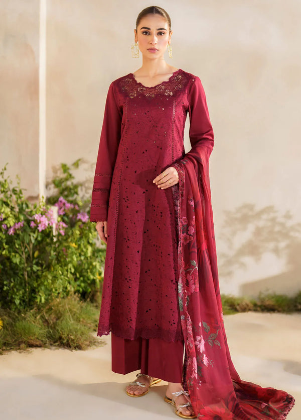 Embroidered Lawn Suit Unstitched 3 Piece IZ24F SFL-02 Enchantment - Festive Collection