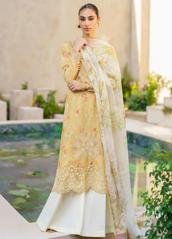 Embroidered Lawn Suit Unstitched 3 Piece IZ24F SFL-09 Luminary - Festive Collection
