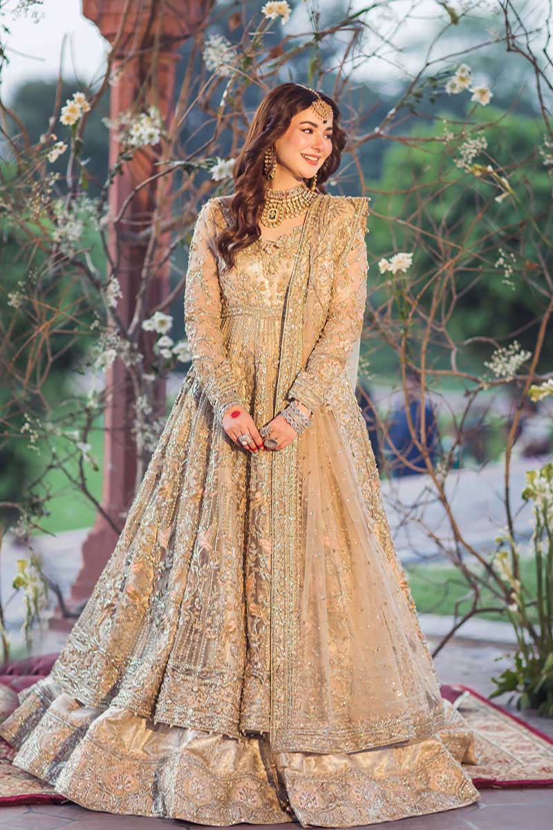 White Silver Lehenga Gown Pakistani Wedding Dresses UY Collection White Silver Lehenga Gown Pakistani Wedding Dresses UY Collection