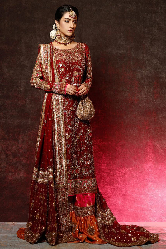 Deep Maroon Shirt Lehenga for Pakistani Wedding Dresses