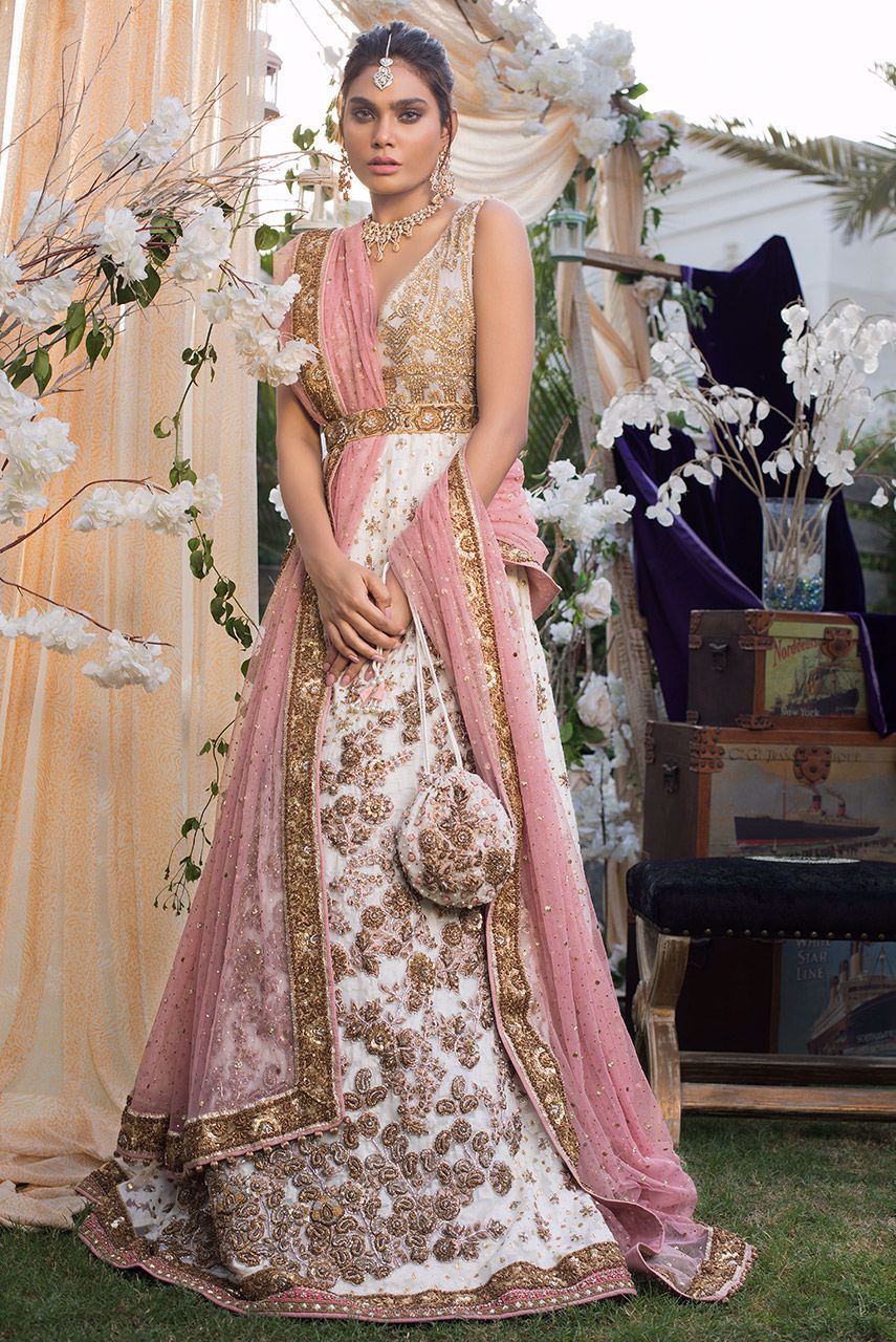 Pakistani Bridal Dress in Lehenga Choli Style