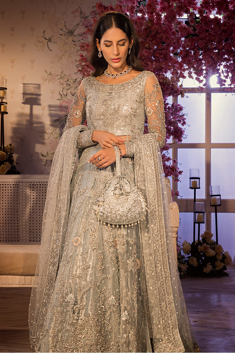 DARIA Pakistani Bridal Dress in Lehenga Gown Style