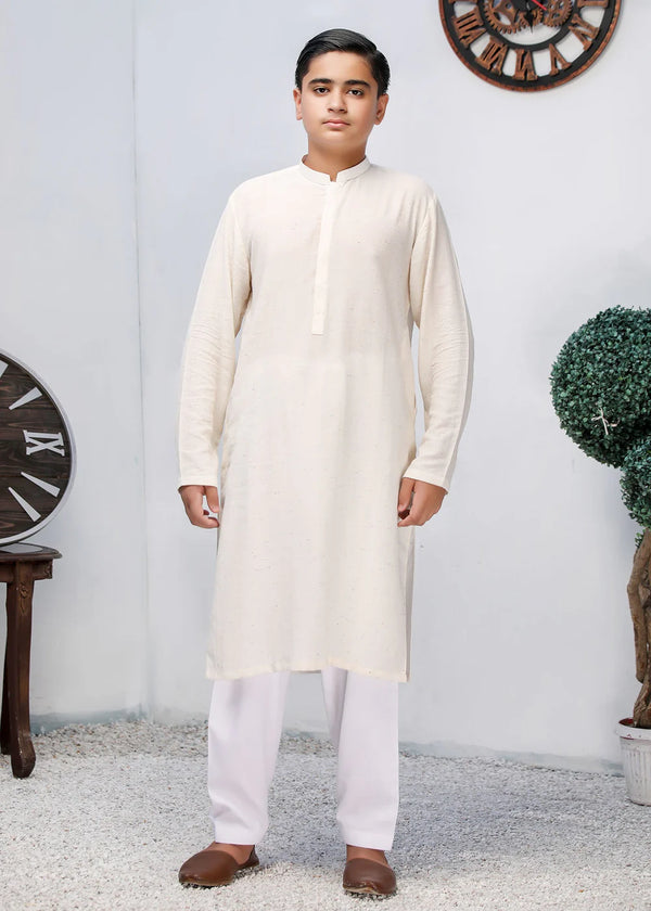 Lawn Karandi Kurta Cream