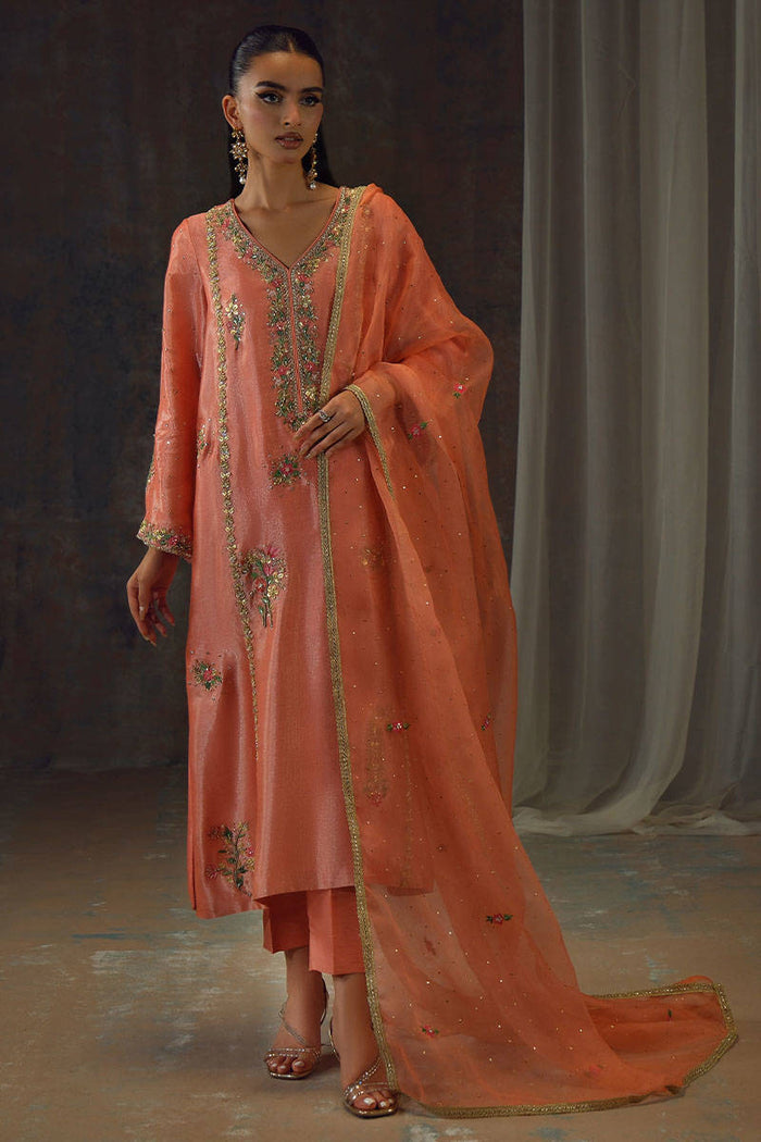 Peach Zari