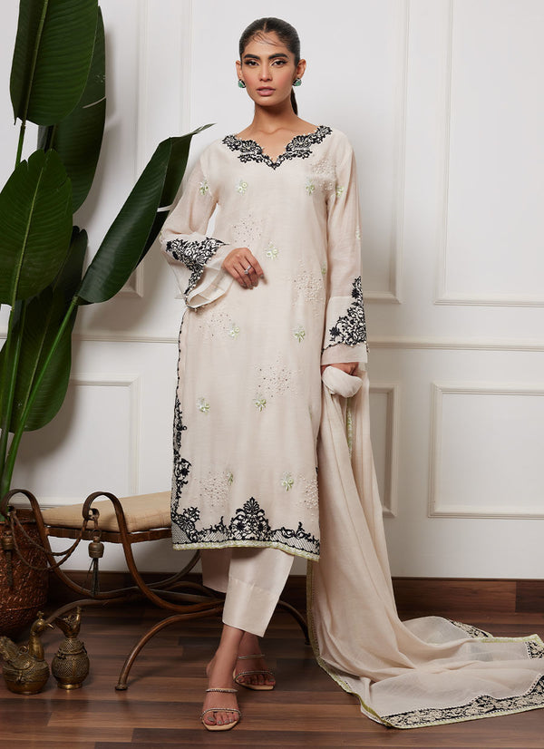 SHANI IVORY SHIRT AND DUPATTA