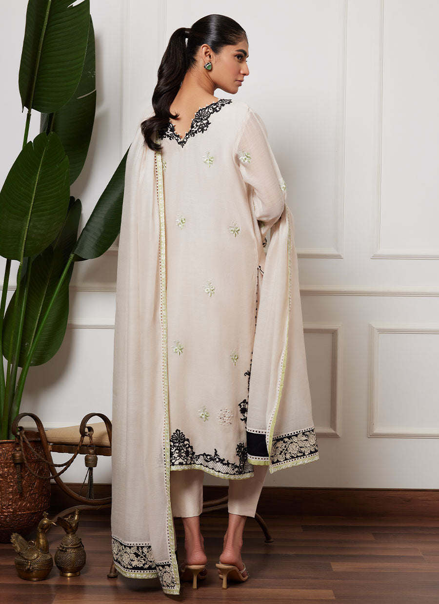 SHANI IVORY SHIRT AND DUPATTA – UY COLLECTION