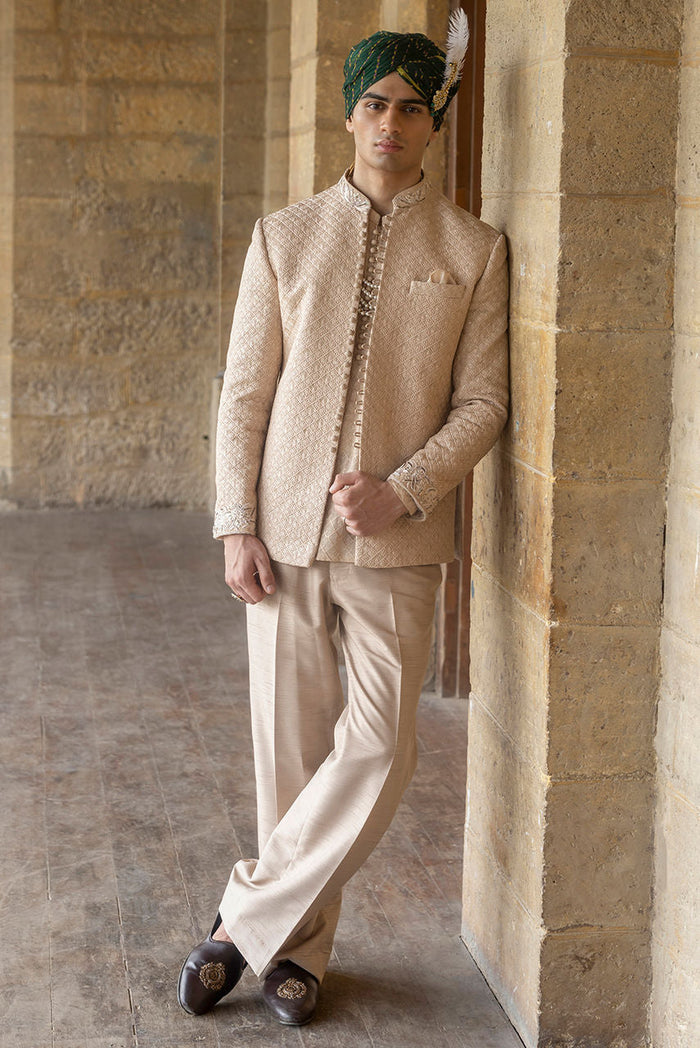 Sahara – Embroidered Nehru Jacket & Kurta Set