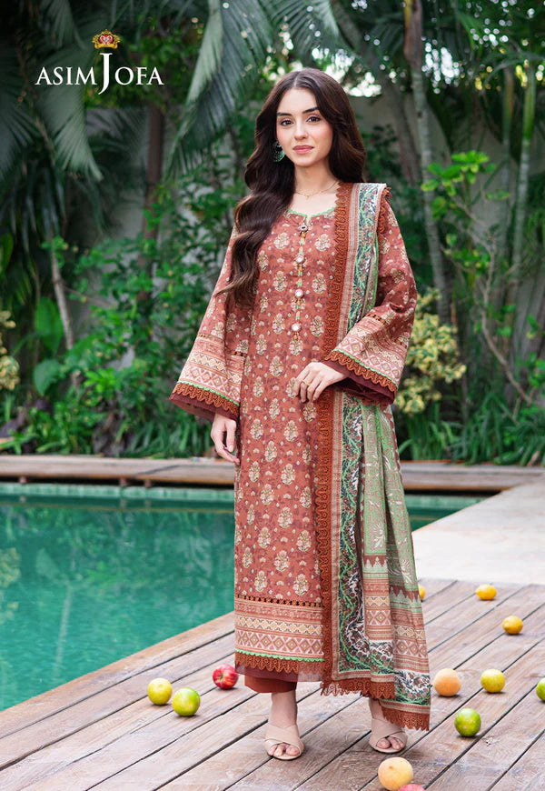 AJUUB-25 PRINTED LAWN 3 PC