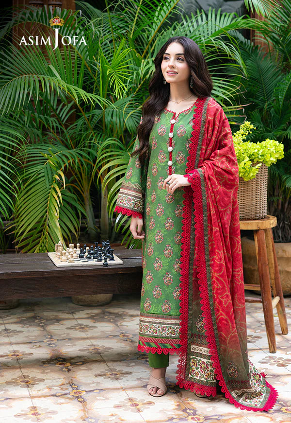 AJUUB-40 PRINTED LAWN 3 PC