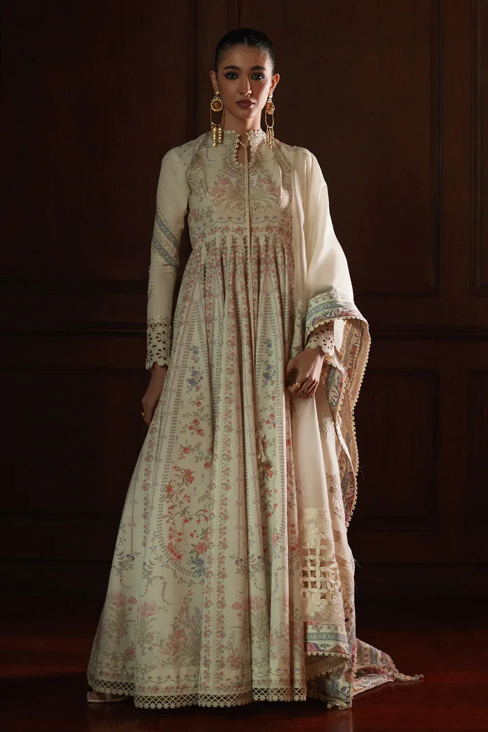 SAFIRA by Saad Bin Shahzad | Luxury 3-Piece Stitched Lawn Eid Frock (Express Shipping)