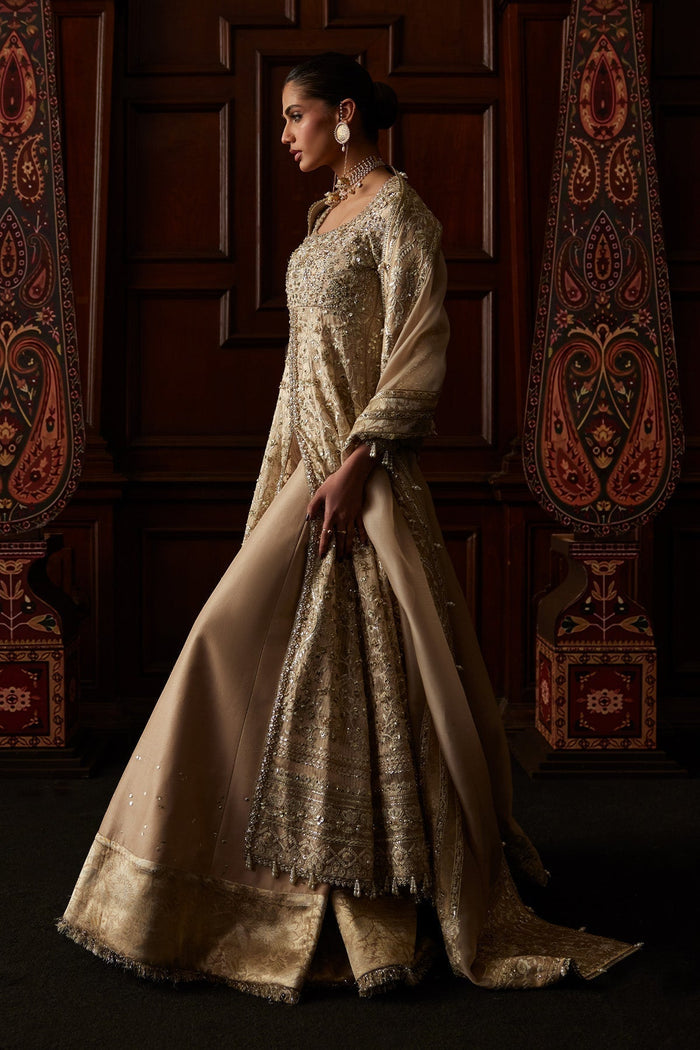 SIRA Champion Color Tissue Pishwas with Sharara & Dupatta | Luxury Pakistani Formalwear by Saad Bin Shahzad