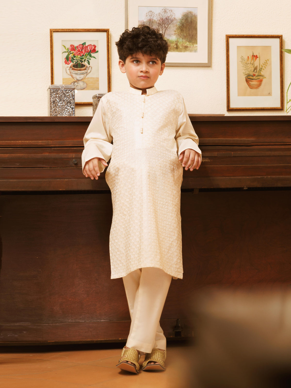 Embroidered Cotton Kurta Pajama - Ebtkp5-025