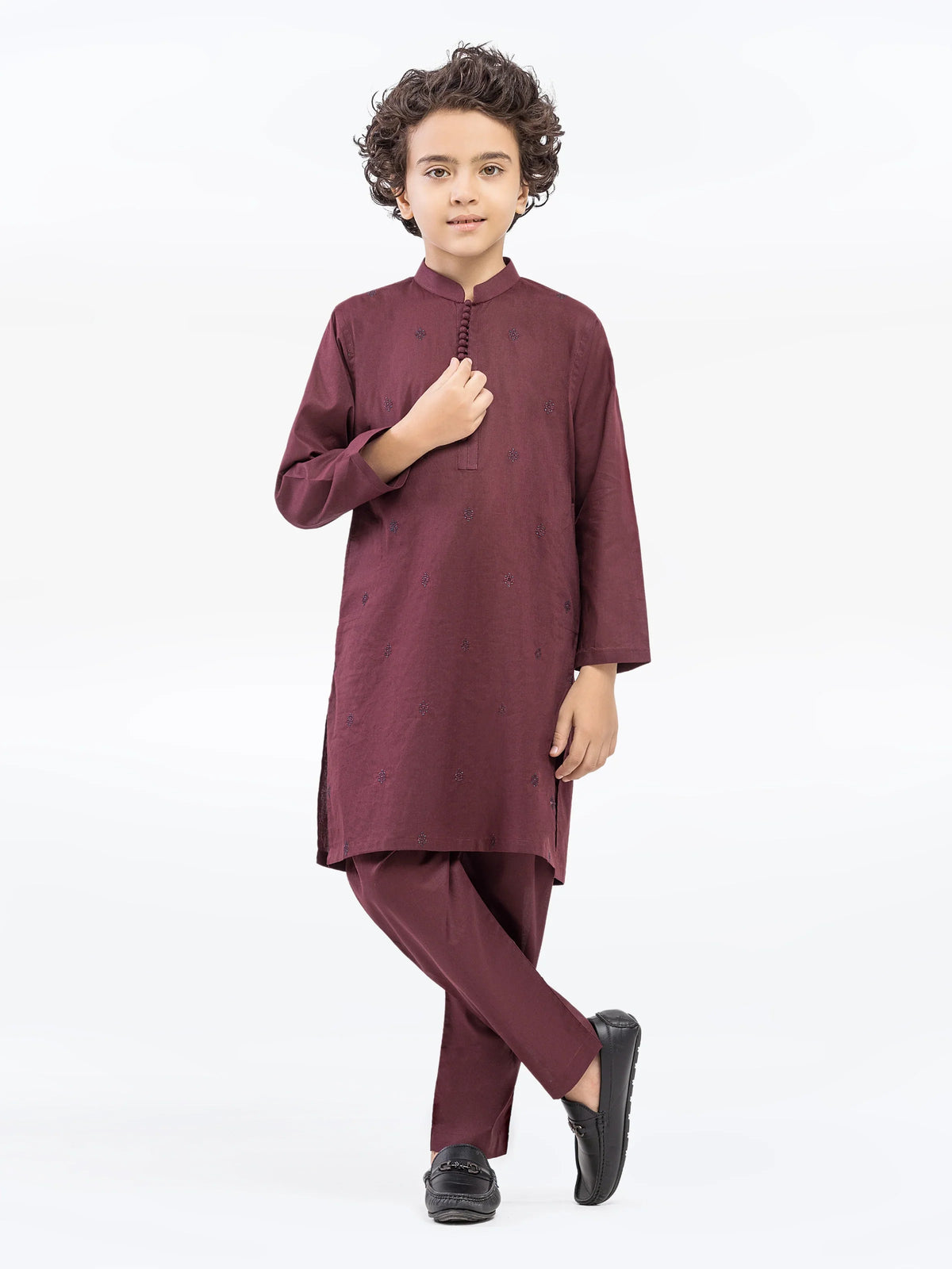 Embroidered Cotton Kurta Pajama - Ebtkp5-023