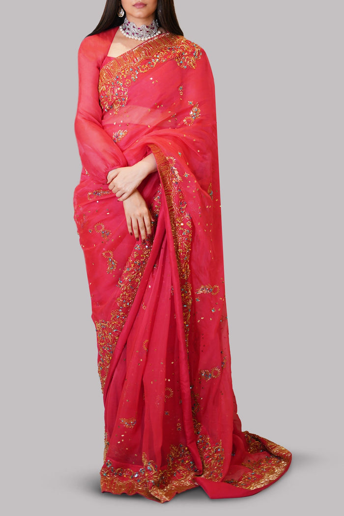 Bittersweet Embellished Organza Sari