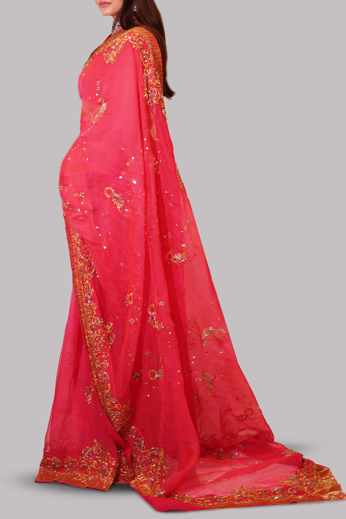 Bittersweet Embellished Organza Sari