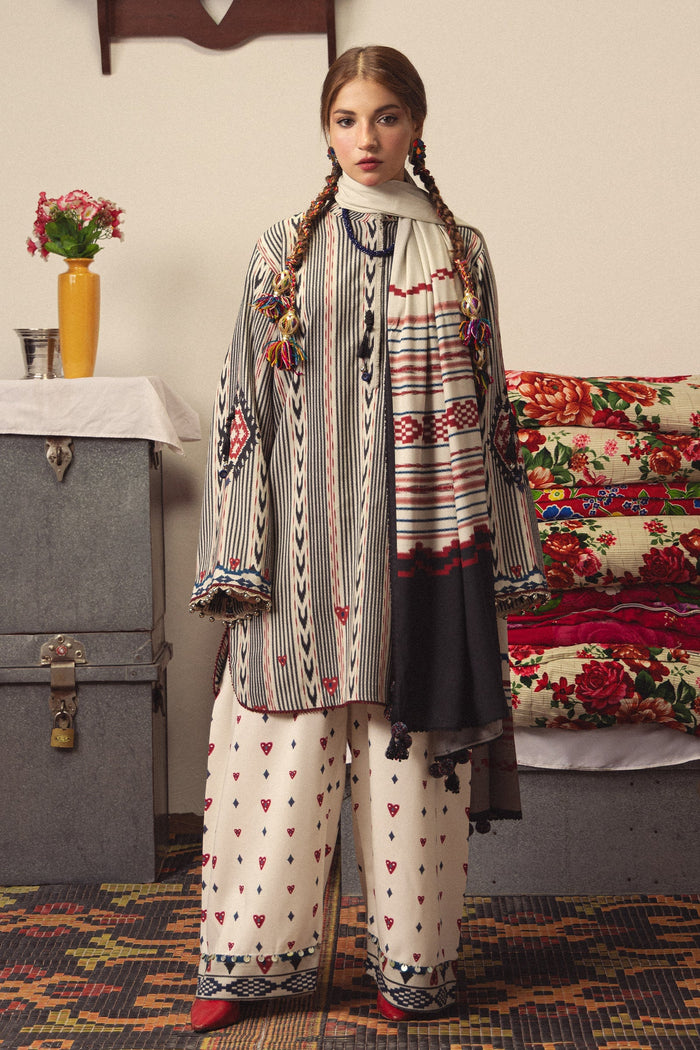 Leela 10A 3 Piece Printed Linen