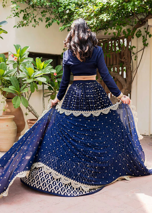 Midnight Blue lehnga choli