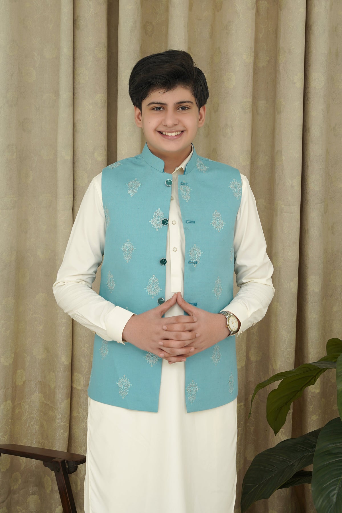 Ferozi Embroidery Boys Waistcoat