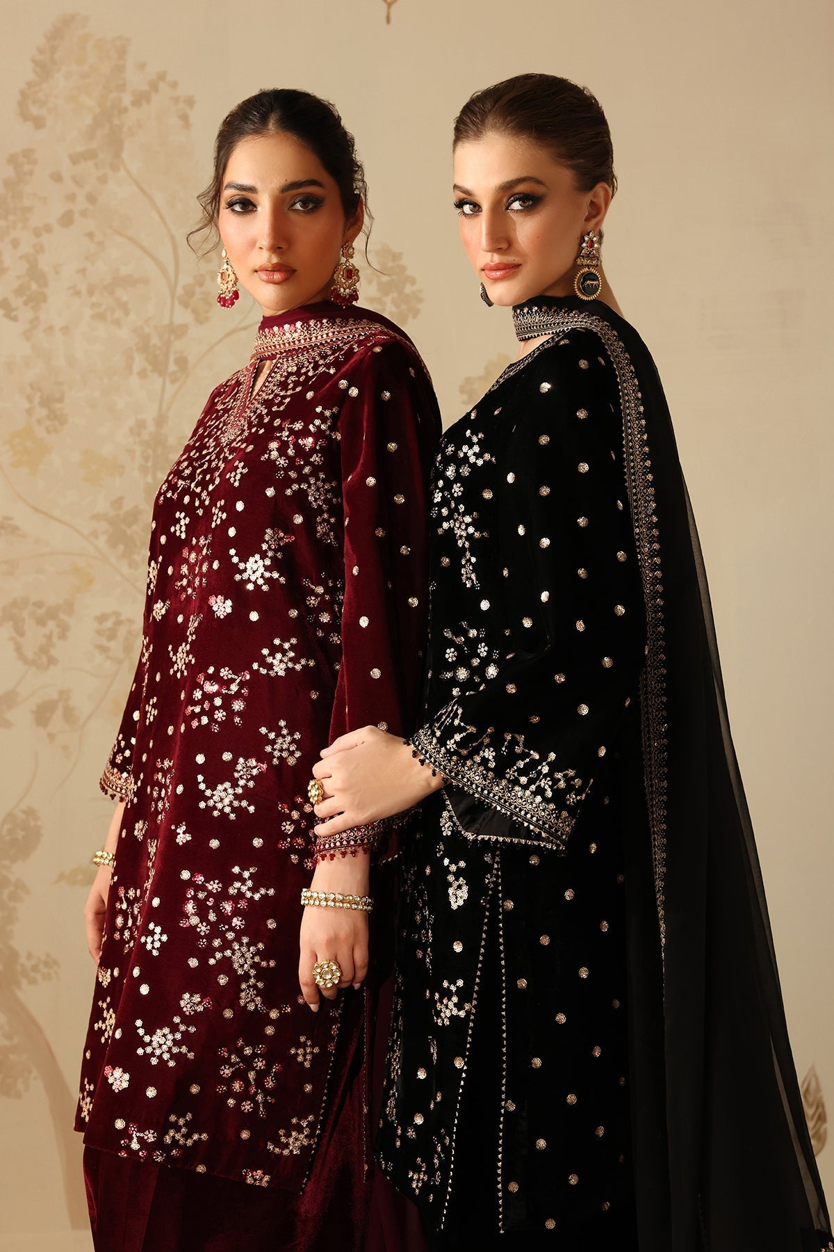Embroidered Velvet UF-4315