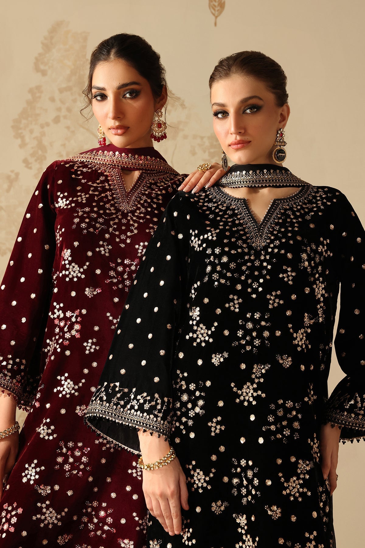 Embroidered Velvet UF-4316