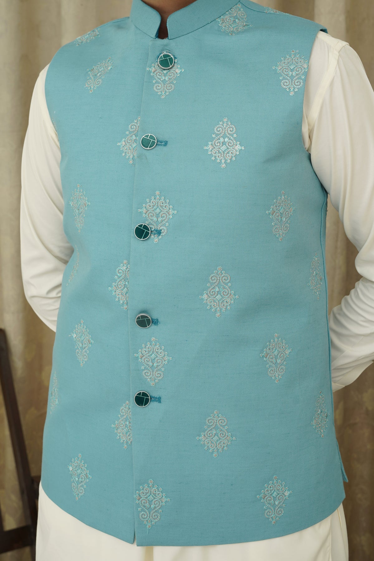 Ferozi Embroidery Boys Waistcoat