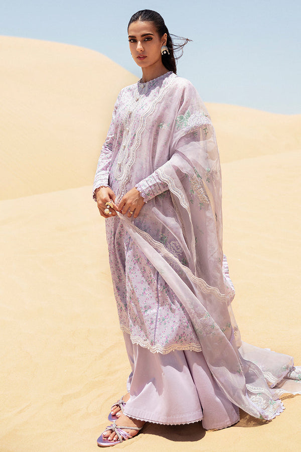 LAVENDER FOG-3 PIECE PRINTED LAWN SUIT