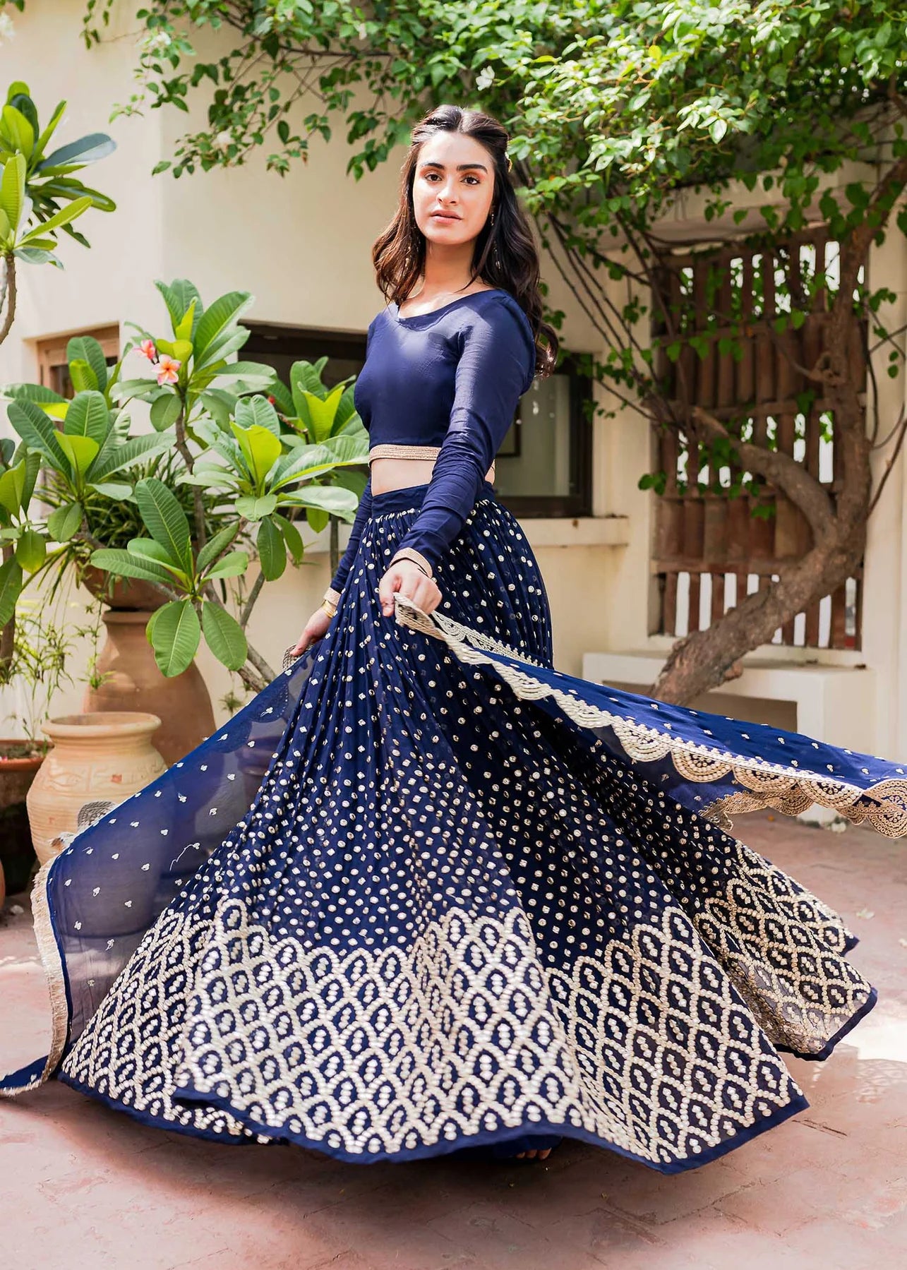 Midnight Blue lehnga choli