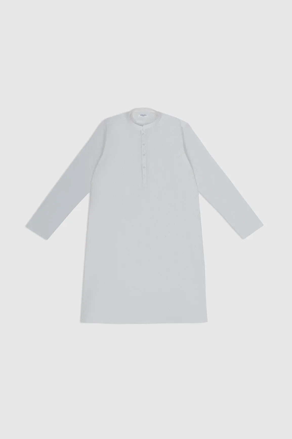 Off White Cotton Embroidered Kurta Trouser - Kids