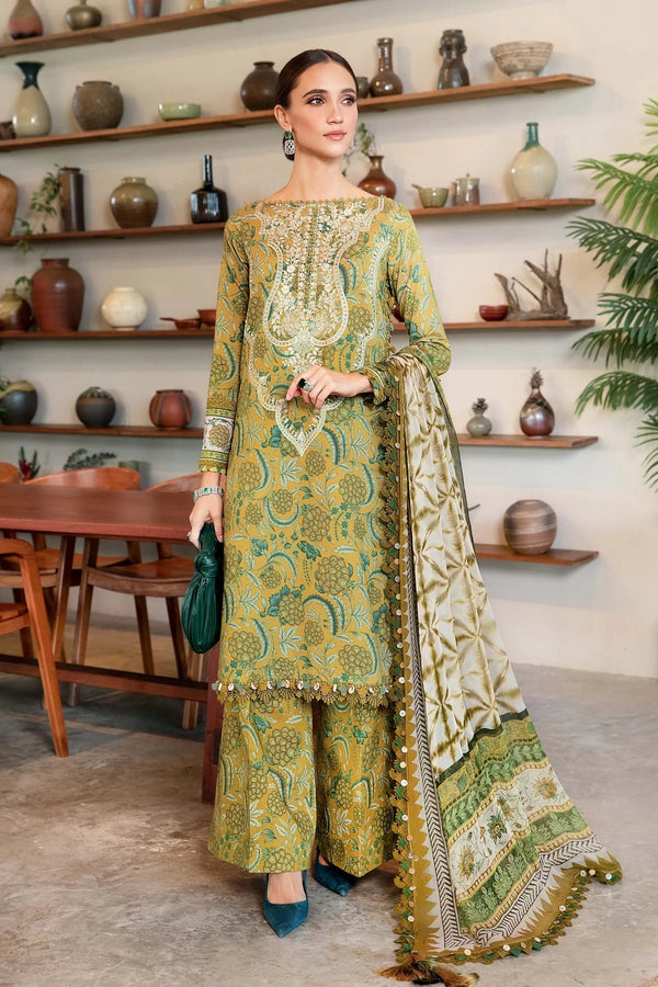 Mustard Green Lawn Suit