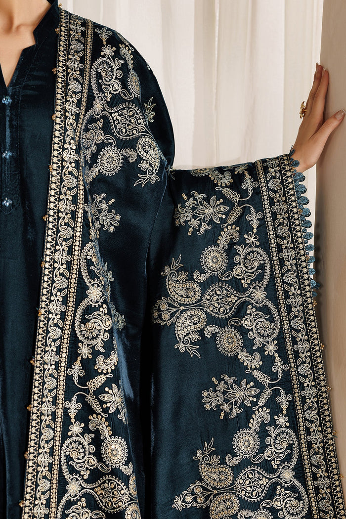 Embroidered Velvet Shawl VS-73
