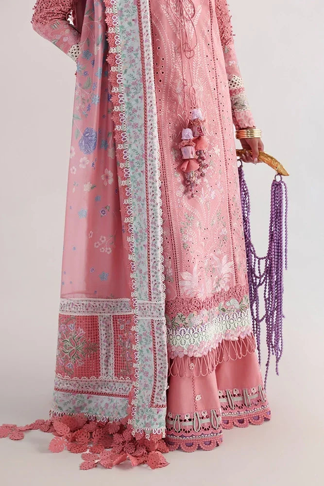 KESIRA Unstitched Lawn Suit – Pink | Suffuse by Sana Yasir
