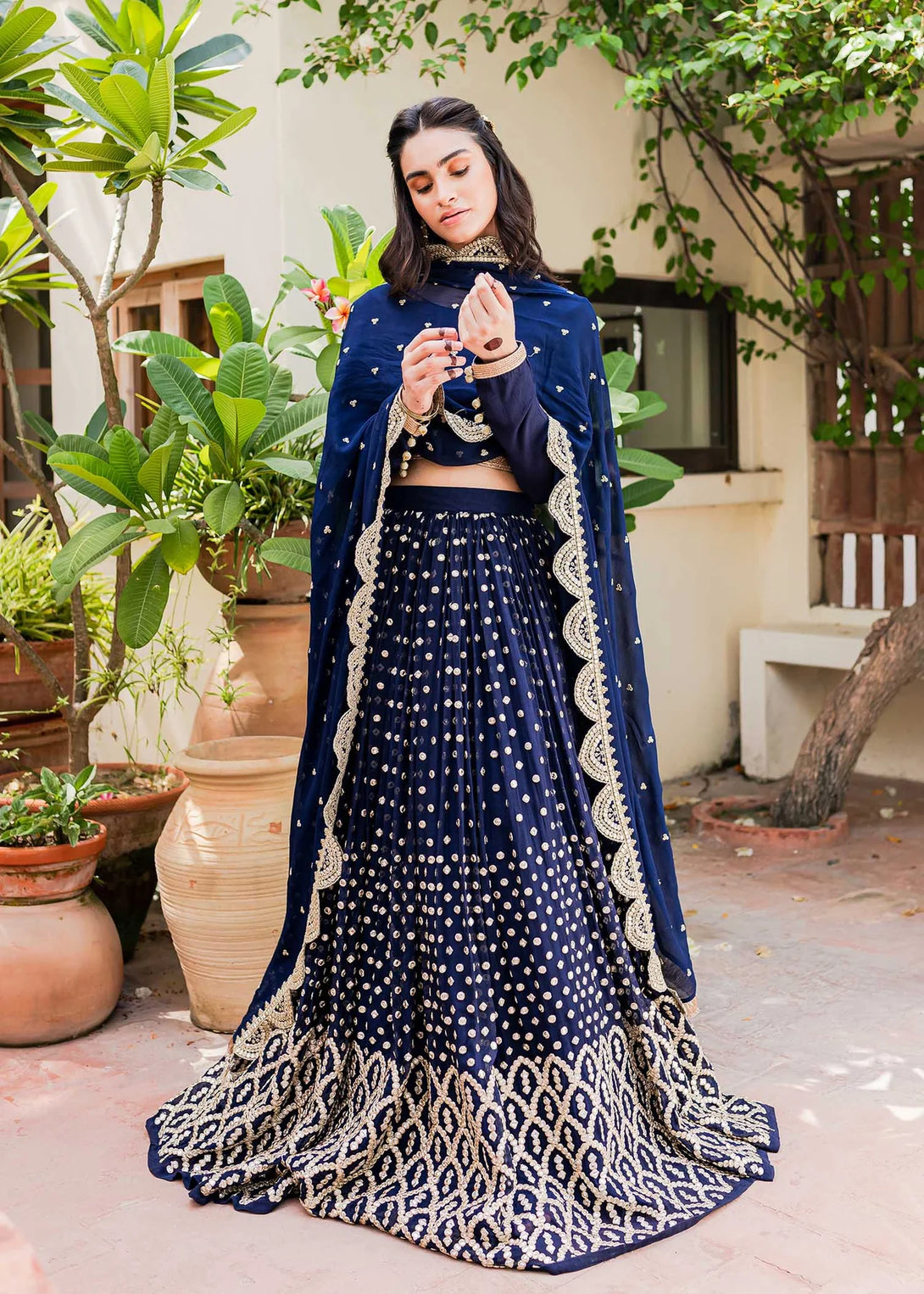 Midnight Blue lehnga choli