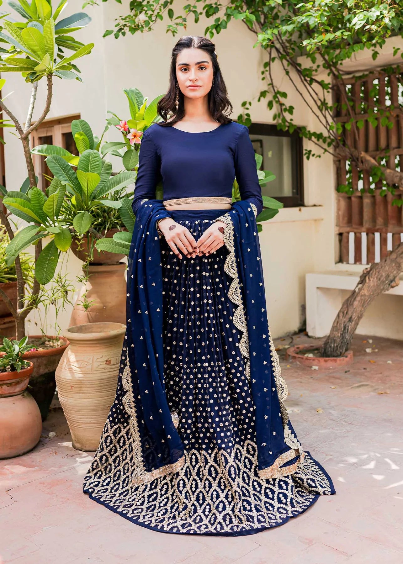 Midnight Blue lehnga choli