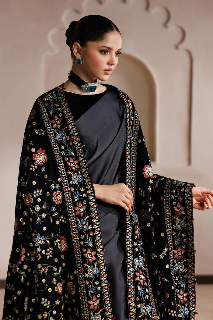 Embroidered Velvet Shawl VS-76