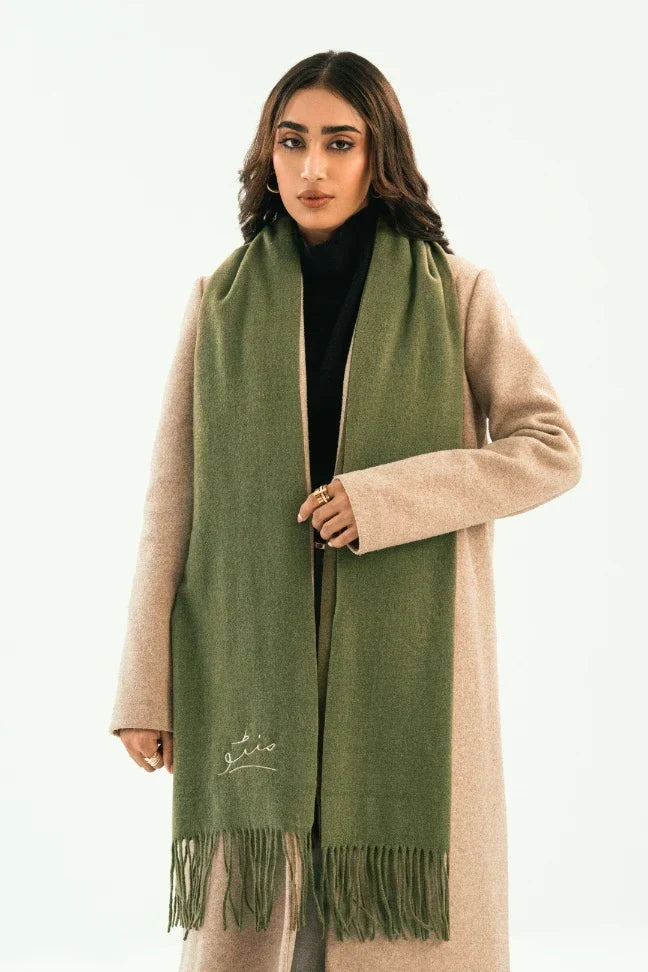 Cashmere Stole - Matcha Green