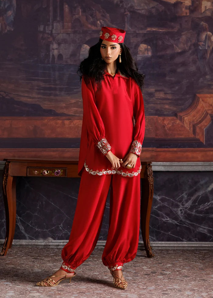 YANI | Nuriyaa La Fiora Luxury Pret 2026 – Three-Piece Silk Ensemble