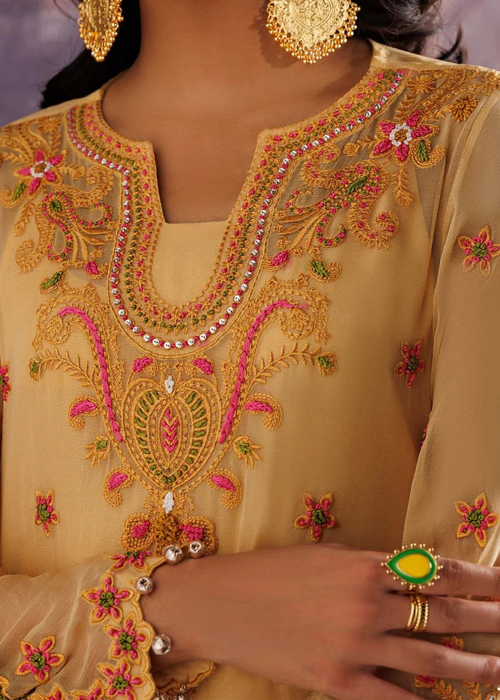 SEREN | Embroidered Chiffon Shirt with Dupatta & Balloon Pants | Nuriyaa La Fiora Luxury Pret ’26