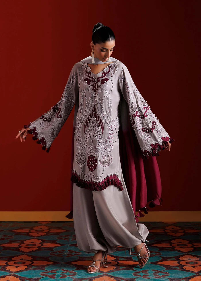 CIELLE 4-Piece Luxury Silk Ensemble – La Fiora Pret 2026 by Nuriyaa