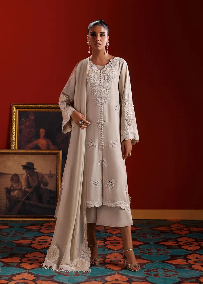 MARIS – Nuriyaa La Fiora Luxury Pret 2026 (4pc Beiges with Embroidery)