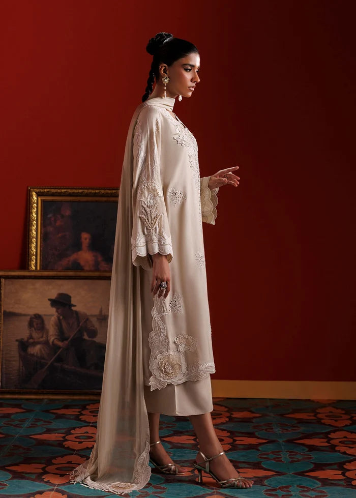 MARIS – Nuriyaa La Fiora Luxury Pret 2026 (4pc Beiges with Embroidery)
