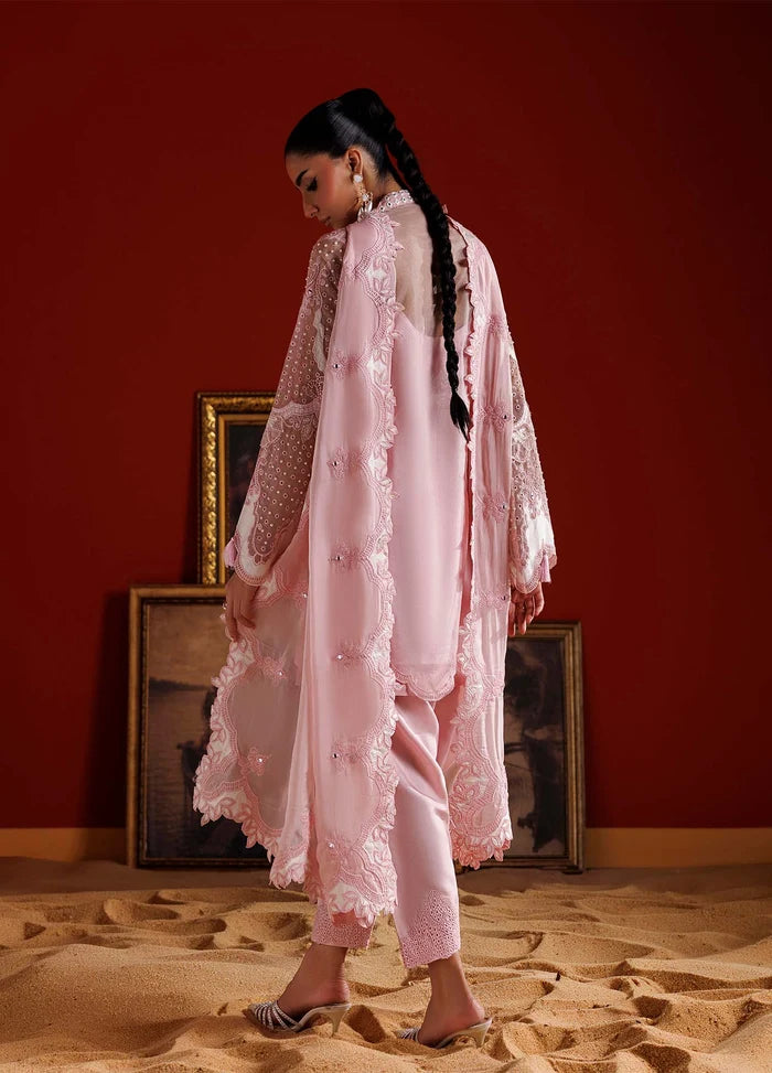 Sorelle Luxury Pret Ensemble – Nuriyaa La Fiora Collection ’26 | Organza Shirt, Embroidered Dupatta, Guddi Shalwar