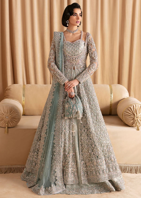 Elysian Blue Elegance Bridal Lehenga