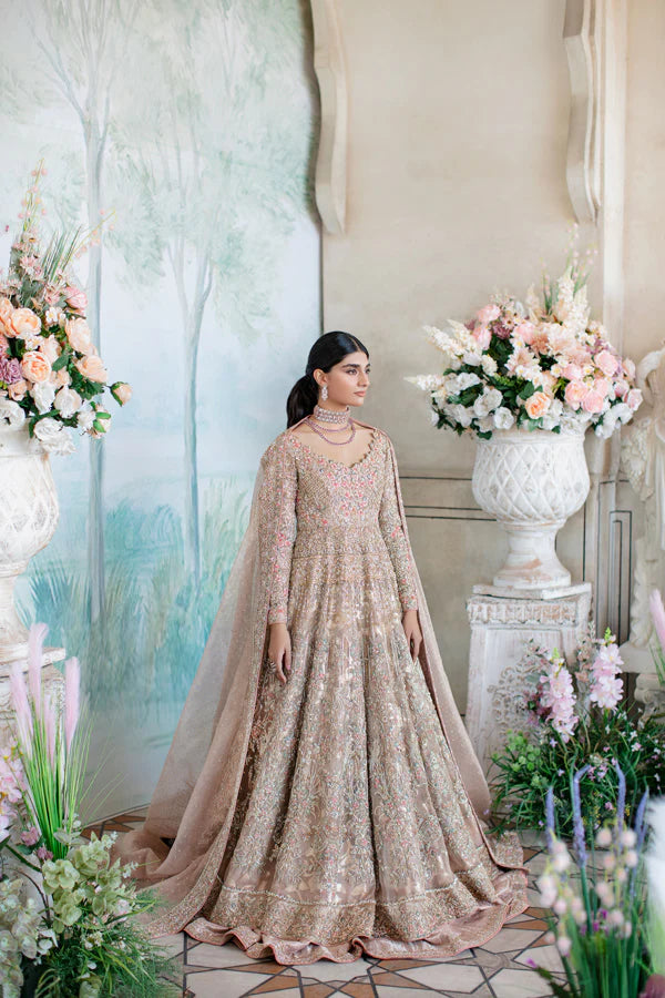 Gown Lehenga and Dupatta Style Pakistani Bridal Dress