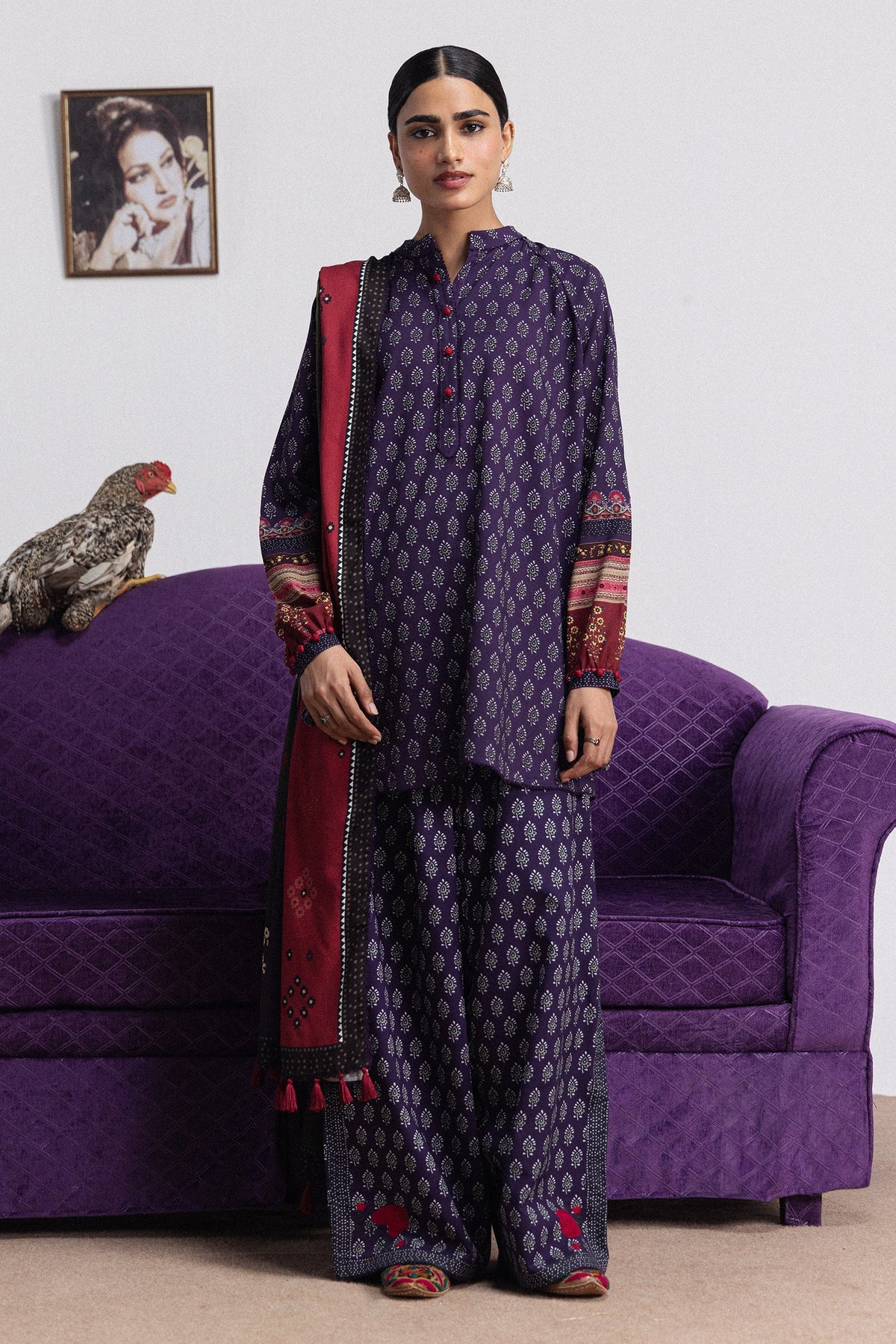 Anika 3B 3 Piece Printed Linen