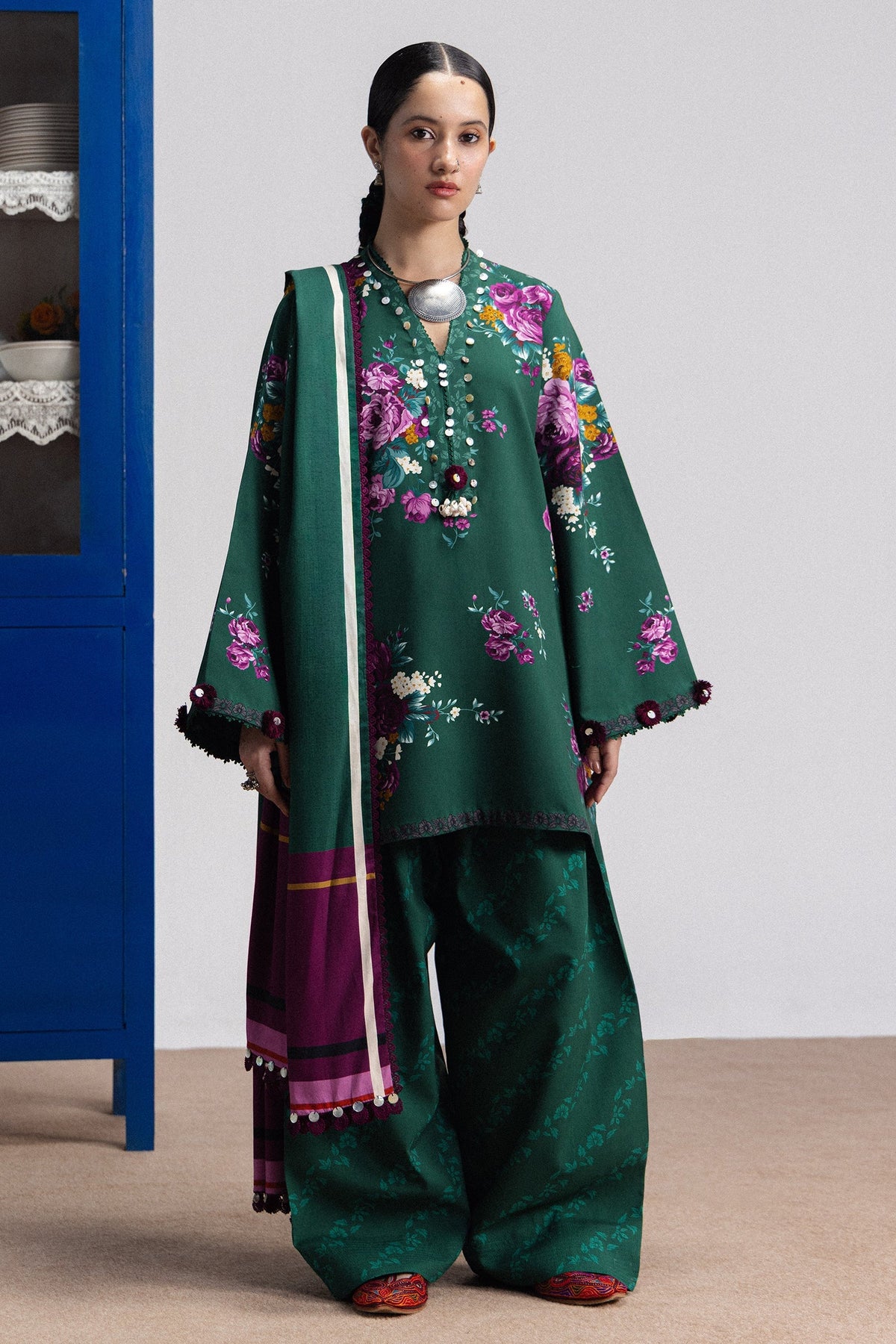 Katya 9B 3 Piece Printed Linen
