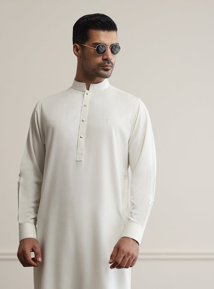 Cream Classic Kameez Shalwar
