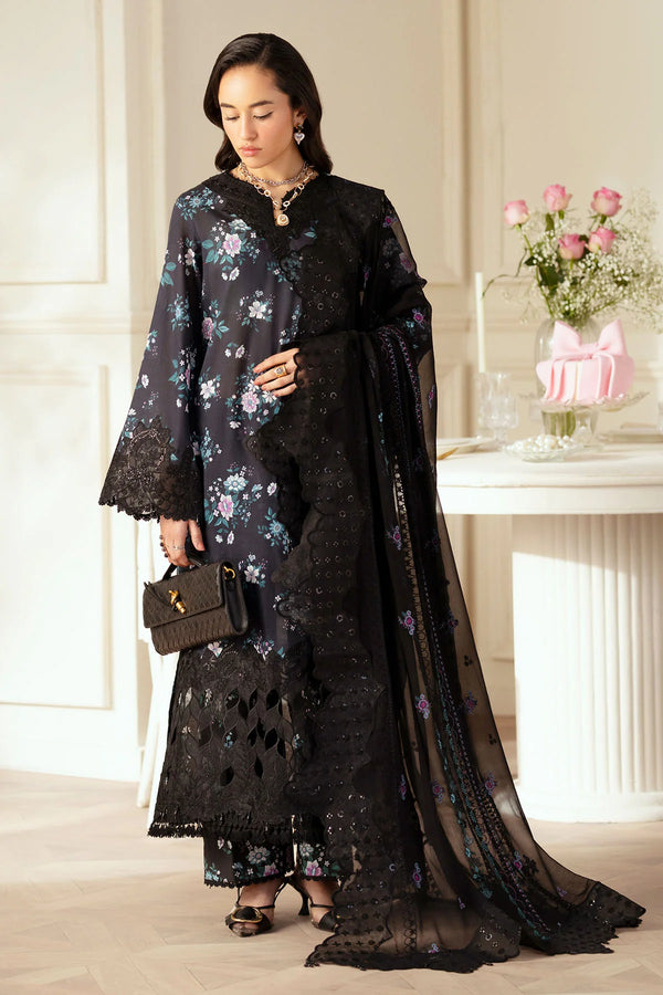 Black Printed Lawn