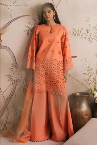 PORCELAIN MELODY-3PC CHIKANKARI SUIT