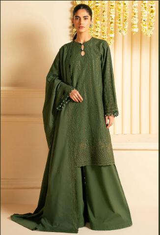 MYSTIC VEIL-3PC CHIKANKARI SUIT